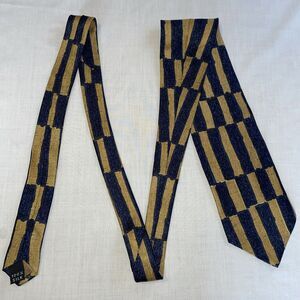 Vollerei Dress Tie Mens Size 58" Blue Gold 100% Silk Fashion